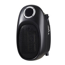 Mini Termoventilador Ceramico Malasia 500w Negro Temperatura Reg,temporizador  Seguridad Display 16x12x9cm