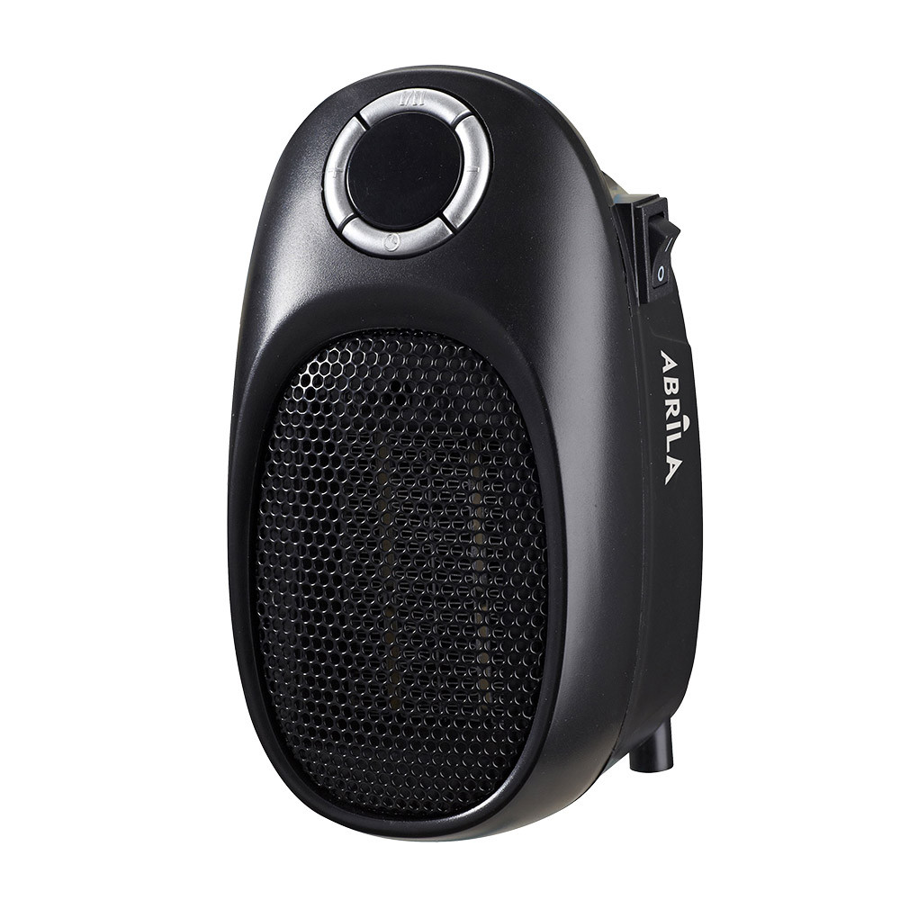 Mini Termoventilador Ceramico Malasia 500w Negro Temperatura Reg,temporizador Seguridad Display 16x9x12cm