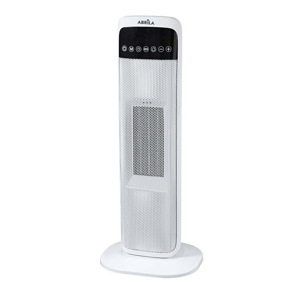 Termoventilador Ceramico Vertical Guadalupe 2000w Blanco/negro 2potencias oscilante Antivuelco C/remoto 62x21x15cm