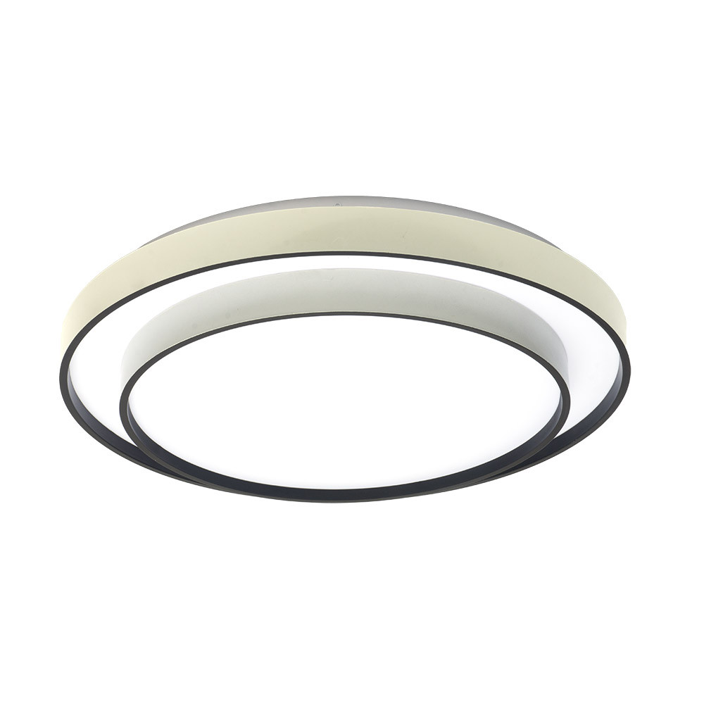 Plafon Fana 60w 3000-4200-6500k Blanco/negro 9x50x50cm 5400lm C/remoto y Reg.intensidad