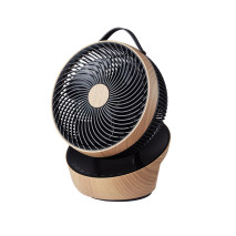 Ventilador Sobremesa Petirrojo Negro/madera 25w 12vel 3asp Motor Dc Remoto,temporizador 36,3x27,5x24,8cm