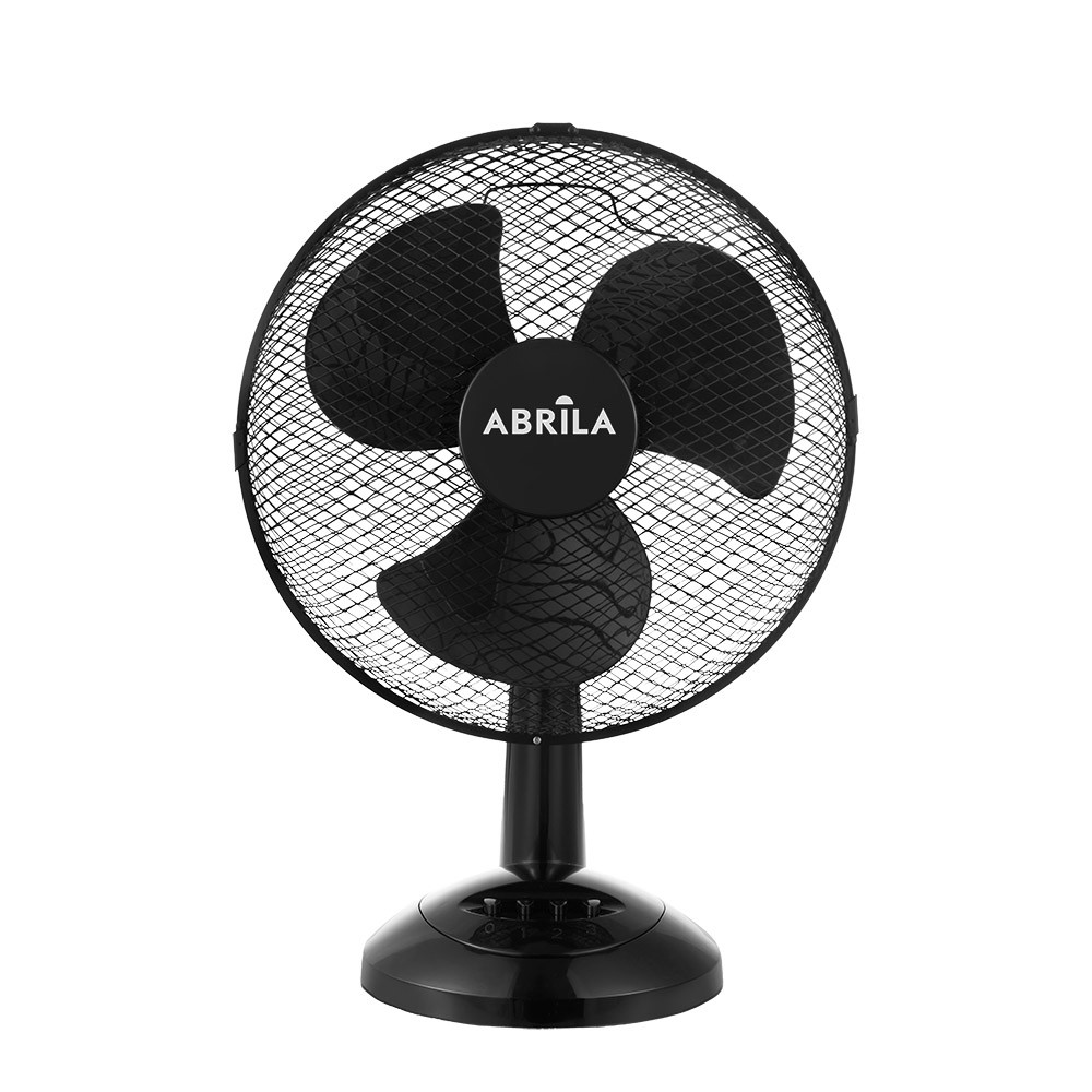 Ventilador Sobremesa Pizarro Mediano Negro 3velocidades 35w Orientable Fijo Y Rotatorio 48x34x20cm