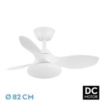 Ventilador Dc Paramo 36w 2880lm Blanco 3 Aspas 82d 3000k,4500k,6000k,remoto+tempor+memoria