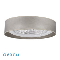 Ventilador Tania 72w Madera Gris 6120lm 5 Aspas 3col. Remoto,memoria,reg.Intensidad,temporizador 25x60x60 Cm