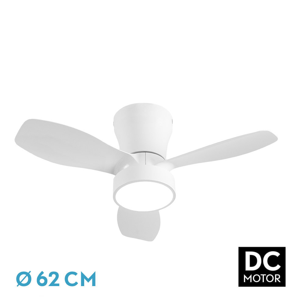 Ventilador Dc Piton 24w 2160lm Blanco 3asp 3velocidades 62d 3000-4000-6500k,remoto+reg.intensidad+temporizador