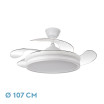 Ventilador Bayomo 59w 6980lm Blanco 4 Aspas Desp 34542x50107 D3 Color DcremotoRegIntensidad