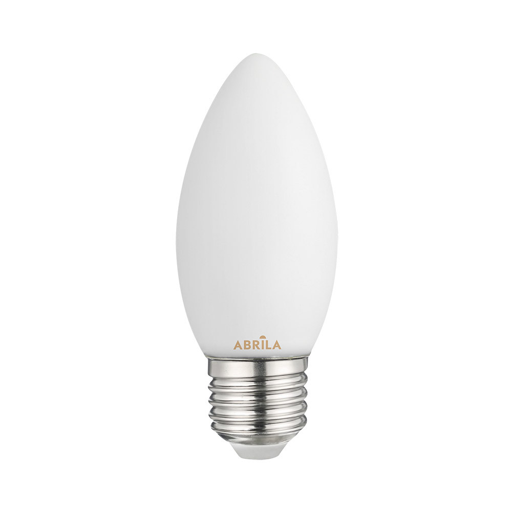Bombilla Vela Filam.opal 6w 3000k Abrila E27 540lm 9,7x3,5x3,5cm