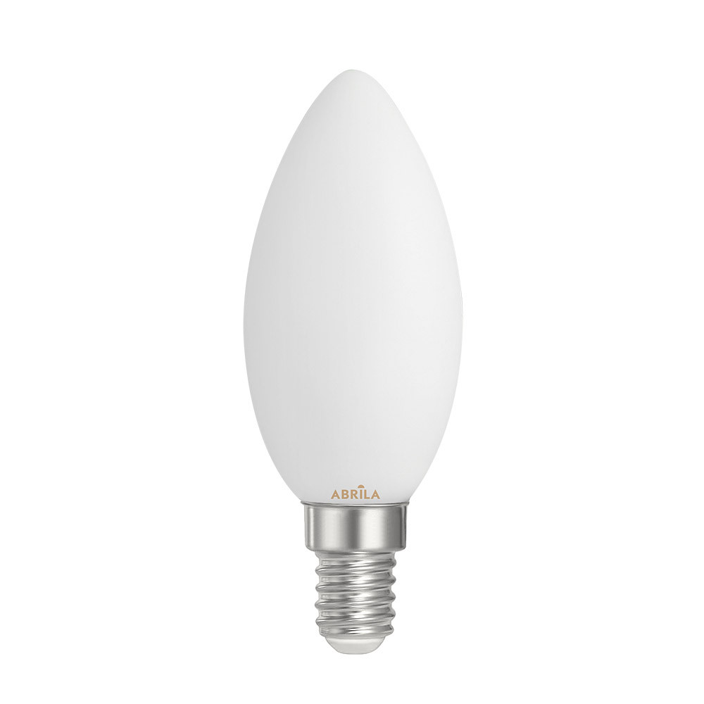 Bombilla Vela Filam.opal 4w 3000k Abrila E14 360lm 9,7x3,5x3,5cm