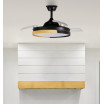 Ventilador Dc Emperador 72w Negrohaya 3aspas Desplegables 108d 7200lm 3000-4000-6000k Remoto Memoria Temporizador