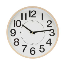 Reloj De Pared Pipo Madera/beis 35d Mov.continuo