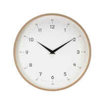 Reloj De Pared Ricoti Madera/blan 30d Mov.continuo