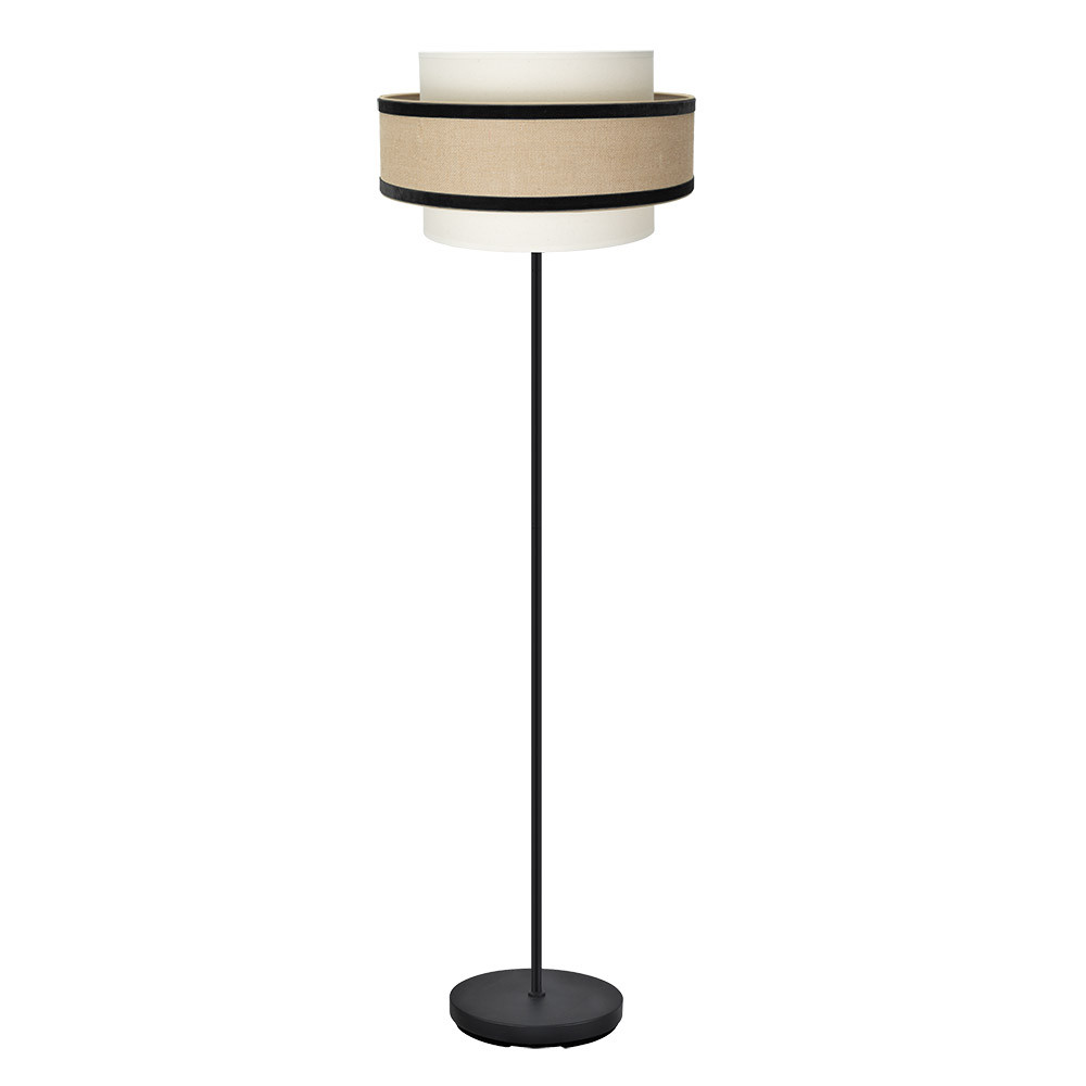 Pie Salon Cornalina 1xe27 Beis/negro 166x40x40cm