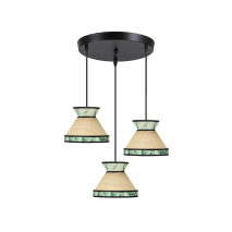 Plafon Constantinopla 3xe27 Beis/verde