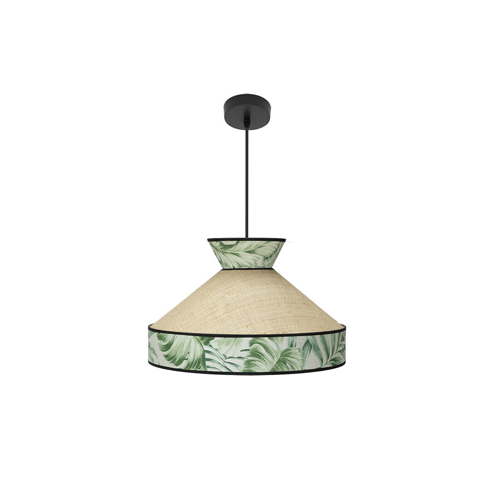 Colgante Constantinopla 1xe27 Beis/verde Regx40x40cm