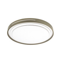 Plafon Argus 60w 3000-4000-6500k Blanco/Cuero 5880lm 8x49x49cm C/remoto Y Reg.intensidad