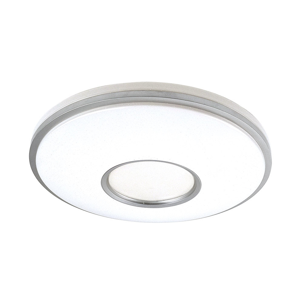 Plafon Perote 60w 3000-4000-6500k Blanco/Plata 5880lm 8x49x49cm C/remoto Y Reg.intensidad
