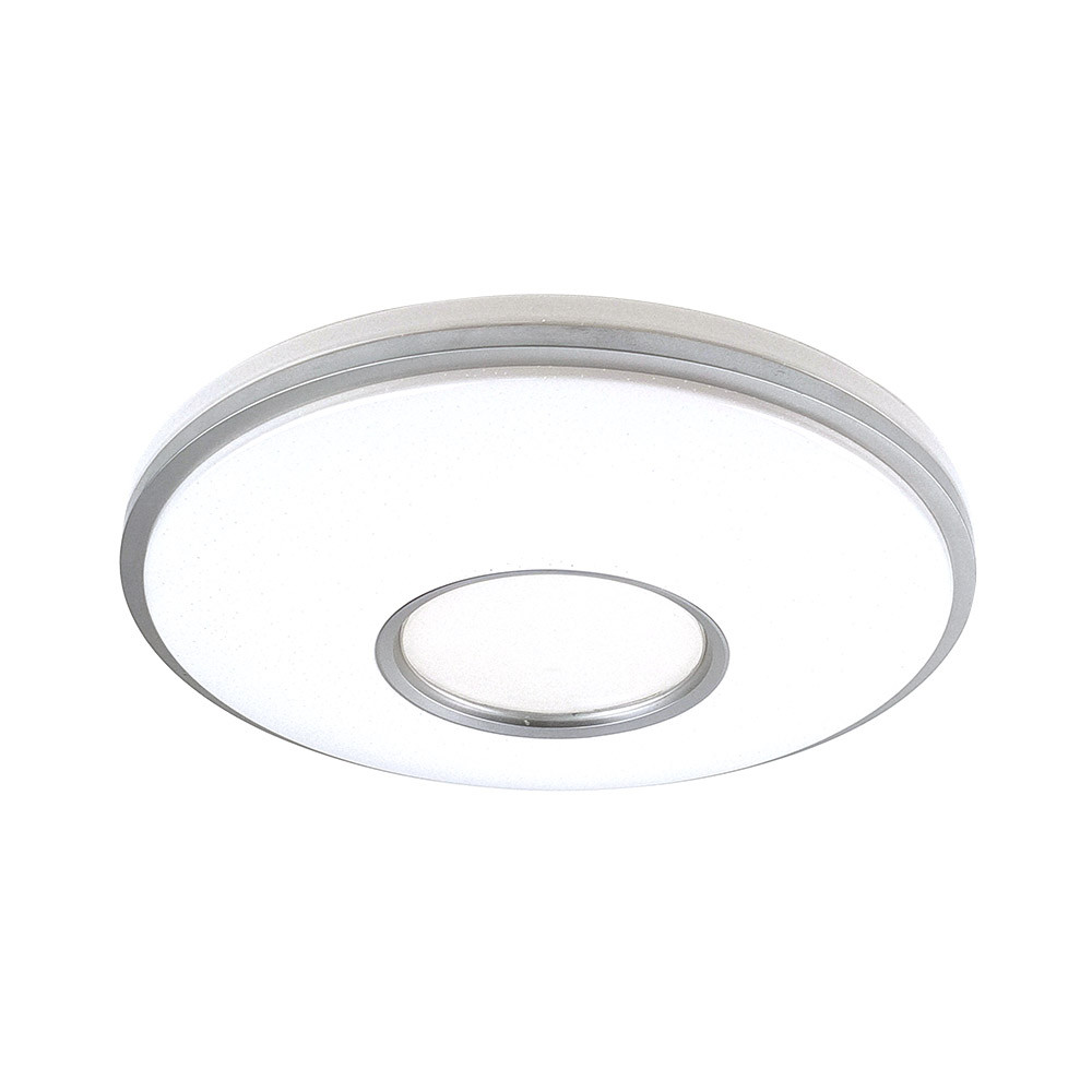 Plafon Perote 36w 3000-4000-6500k Blanco/Plata 3528lm 7,5x39x39cm C/remoto Y Reg.intensidad