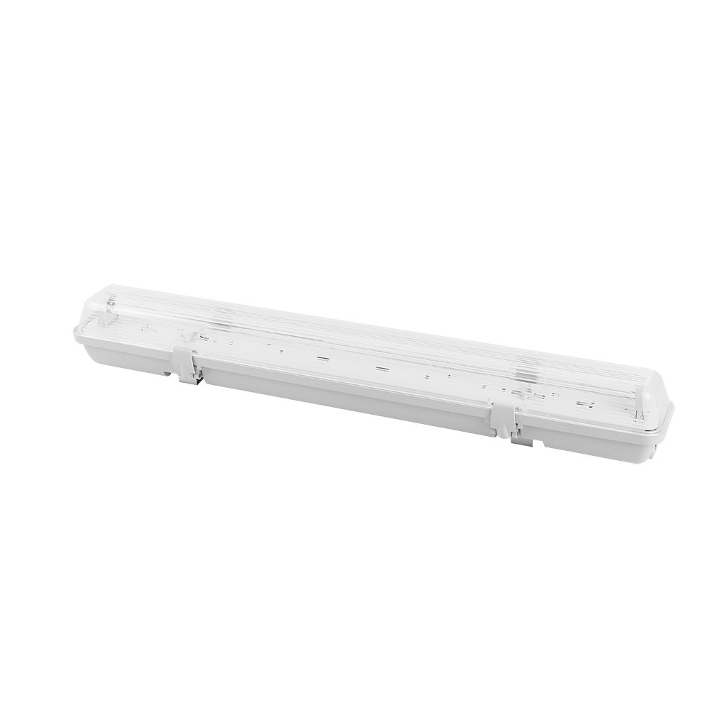 Pantalla Estanca Basik Para Led 1xt8 60cm Ip65 Gris C/reflector Blanco 9,5x66x8,3cm