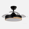 Ventilador Dc 48w Olimpia Negromadera 3aspas 91d 4800 Lm 6vel 3000k4500k6000k remototemporizadormemoria