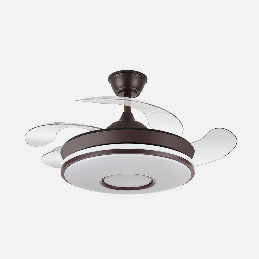 Ventilador Dc Dani Mini 59w Marron 4asp 91d 6980lm 3000-4000-6000k Reg.intensidad Remoto,memoria,temporizador