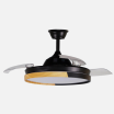 Ventilador Dc Emperador 72w Negrohaya 3aspas Desplegables 108d 7200lm 3000-4000-6000k Remoto Memoria Temporizador