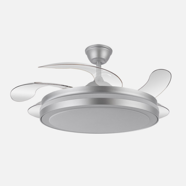 Ventilador Dc Esparta Maxi 80w 10255lm Plata 132d 5asp 3000-4000-6000k Reg.Intensidad+Remoto+temporizador+memoria