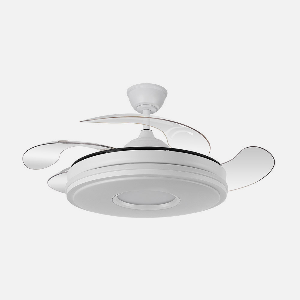 Ventilador Dc Dani 59w 6980lm Blanco 4aspas 6velocidades 106d 3000-4200-6500k Remoto+Reg.Intensidad+memoria+temporizador 24