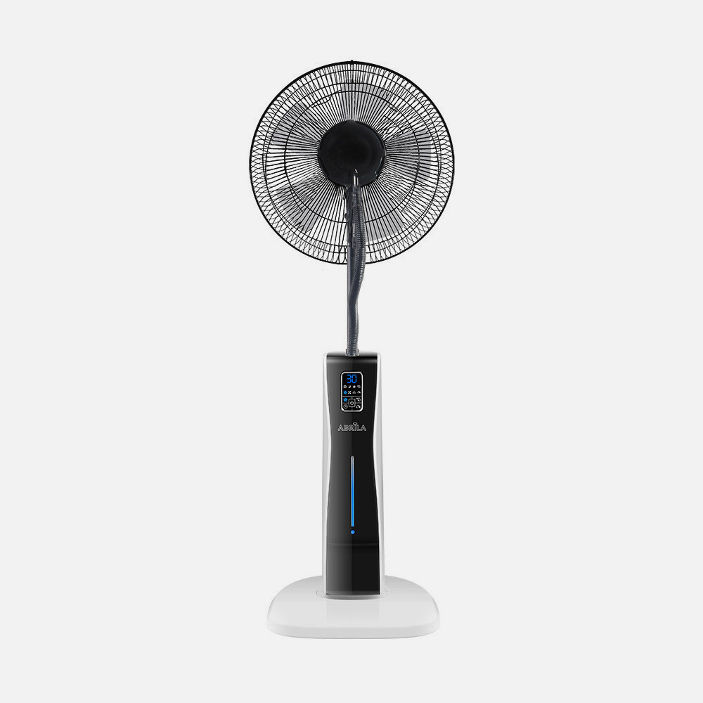 Ventilador De Pie Corvo Blan/negro 3 Vel.75w.5Asp Nebulizador 125x43x40cm Remoto Y Temporizador, Tanque De Agua 2l