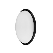 Aplique 18w 6500k Pirineo Redondo Negro Ip54 1764lm 22x22x5,5cm