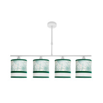Lampara Caledonia 4xe14 Blanco/verde Regx75x14cm