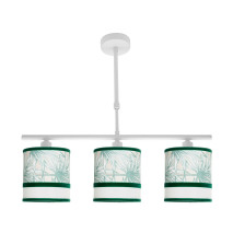 Lampara Caledonia 3xe14 Blanco/verde Regx55x14cm