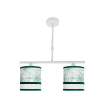 Lampara Caledonia 2xe14 Blanco/verde Regx43x14cm