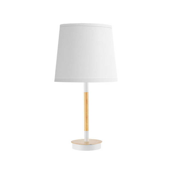Sobremesa Alondra 1xe14 Blanco-haya/blanco 45x25x25cm