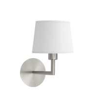 Aplique Paraiso 1xe14 Niquel/blanco 27x15x25cm