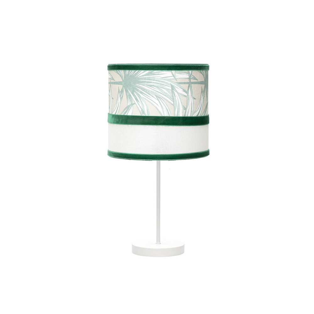 Sobremesa Peq. Caledonia 1xe14 Blanco/verde 43x17x17cm