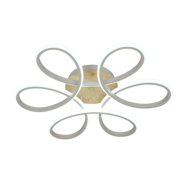 Plafon Bandeira 130w 3000-4000-6500k Blanco/haya 14300 Lm C/remoto,memoria Y Reg.intensidad 12x61x61cm