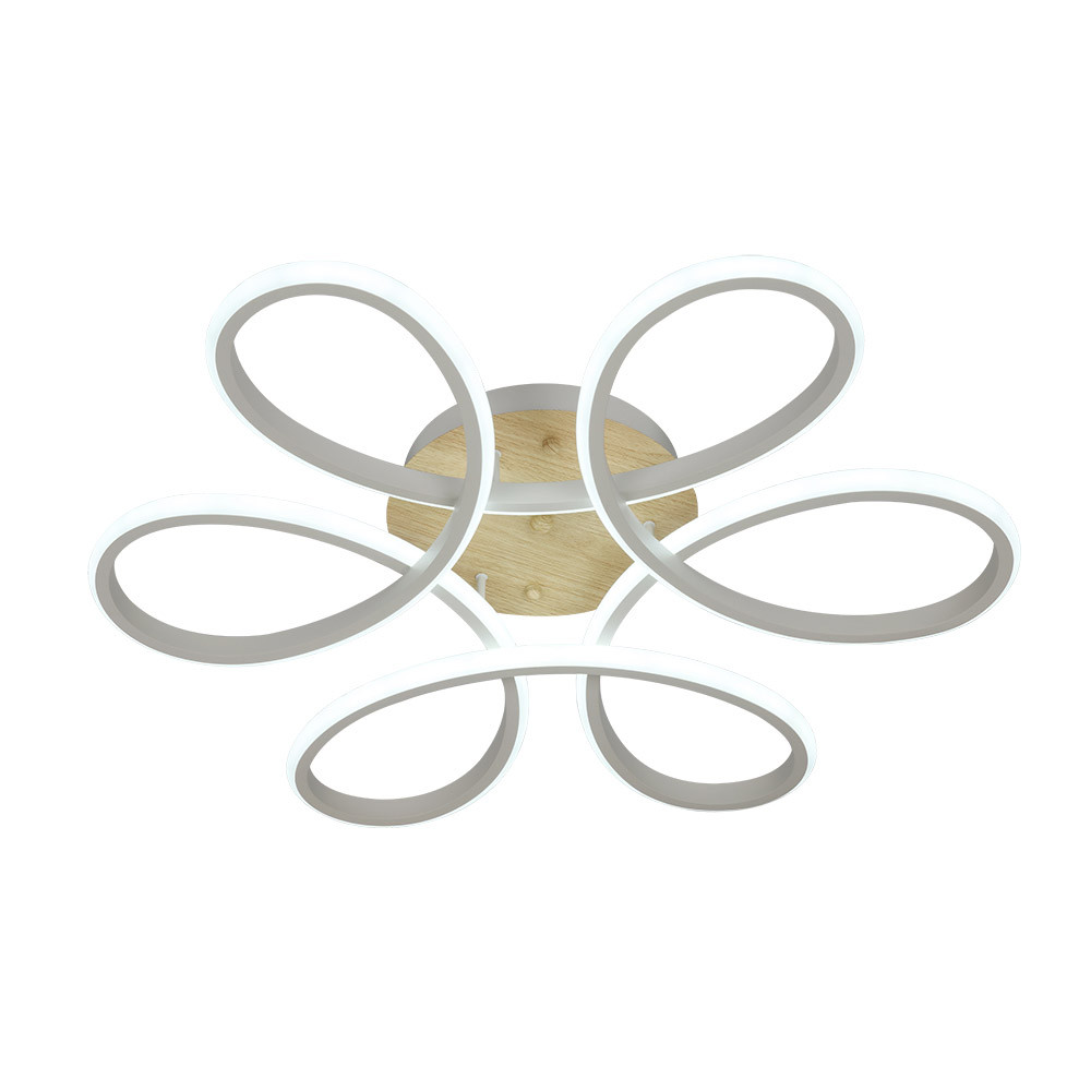 Plafon Bandeira 130w 3000-4000-6500k Blanco/haya 14300 Lm C/remoto,memoria Y Reg.intensidad 12x61x61cm