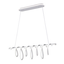 Colgante Premium Blanco 157w 3000-4000-6000k 13884lm  C/luz Ambiente Remoto Y Reg.intensidad Regx90x26cm