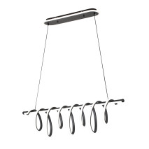 Colgante Premium Negro 157w 3000-4000-6000k 13884lm  C/luz Ambiente Remoto Y Reg.intensidad Regx90x26cm