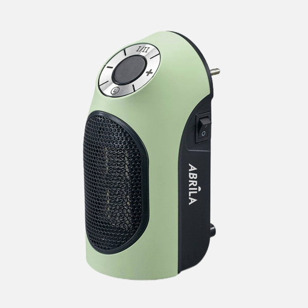 Mini Termovent.ceramico Ptc Golfo 500w Verde/negr Temp.re.temporiz.corte Seg.17,2x8,9x12,8