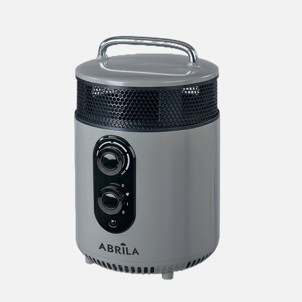 Termovent.ceramico Ptc Isquia 1800w Gris 2pot.3funciones,antivuelco.termost.regulable.asa28,5x18,5x18,5cm
