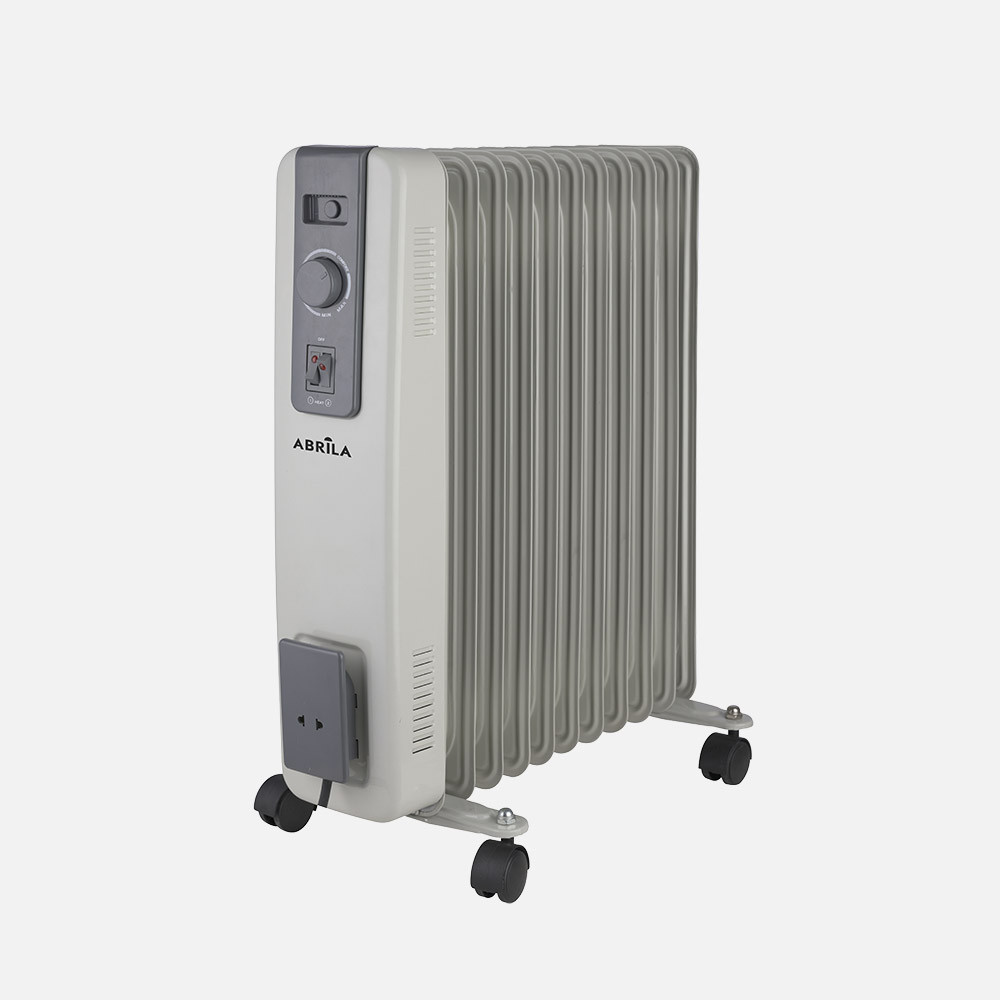 Radiador Aceite Acebuche 2500w Gris 3pot.11elementos, Antivuelco.termost.ajustsble.protección.seguridad 54,5x44x24cm