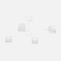 Lampara Ortiga 4 X Gx53 Blanca 36w 3200lm  Bombillas Incluidas 30x65x43cm