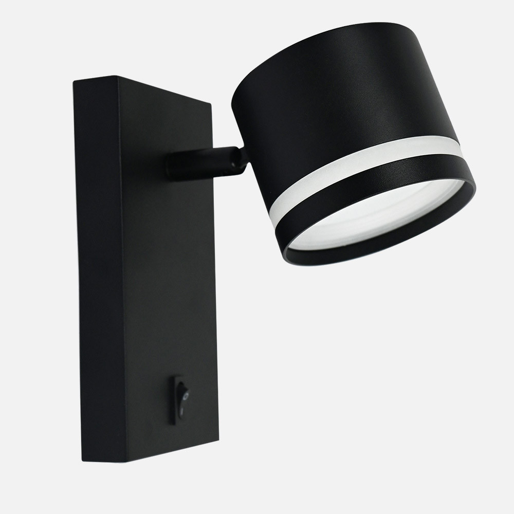 Aplique Ortiga 1 X Gx53 Negro 9w 800lm Orientable Bombilla Incluida 16x8,3x15,5cm