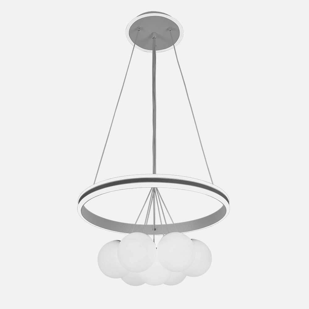Colgante Rodano Blanco/gris 104w 3000-4000-6000k Regx50x50cm 8320lm C/remoto,reg.intens