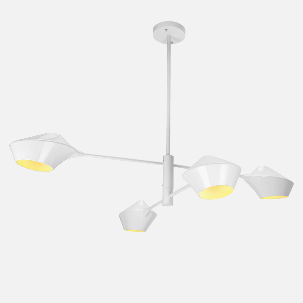 Lampara Beijing 4xe27 Blanco 76x103x103 Cm