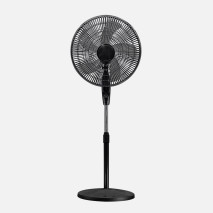 Ventilador De Pie Escudero Negro 3vel 50w 5asp 40d Fijo/rotat.orientable Regx40x40cm