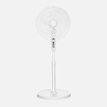 Ventilador De Pie Siluro Blanco 3vel 50w 5asp Fijo Y Rotatorio Regx42x42cm