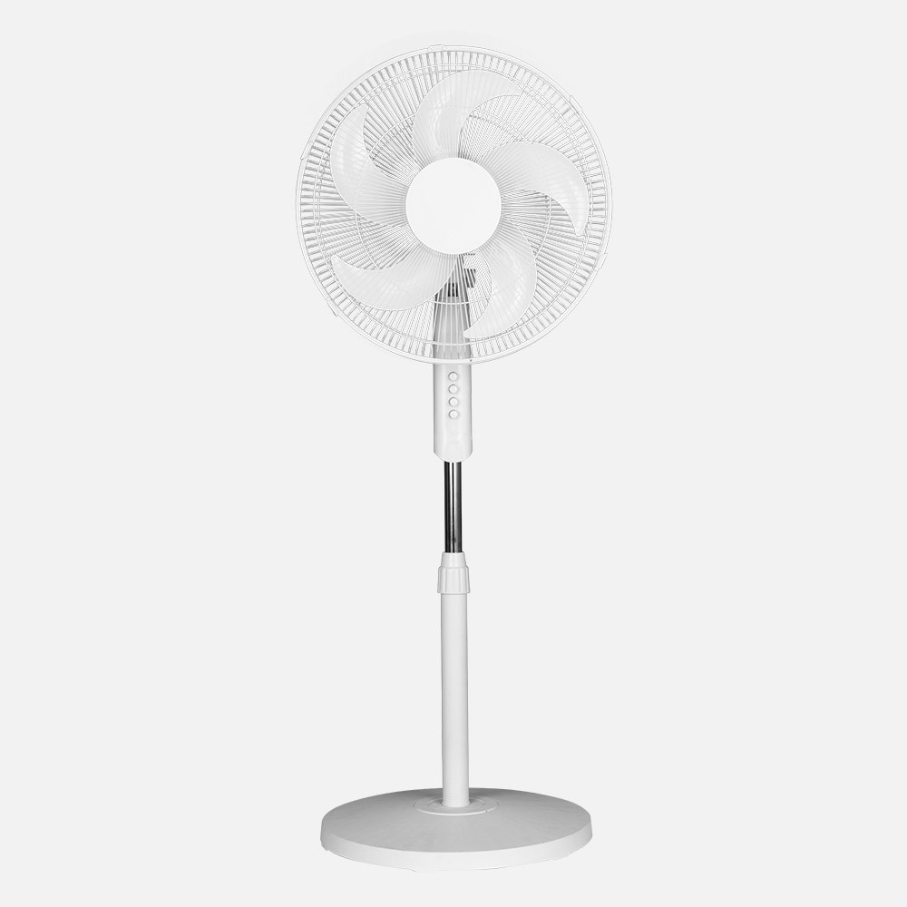 Ventilador De Pie Spirit Blanco 3vel 50w 5asp Fijo Y Rotatorio Regx43x43cm