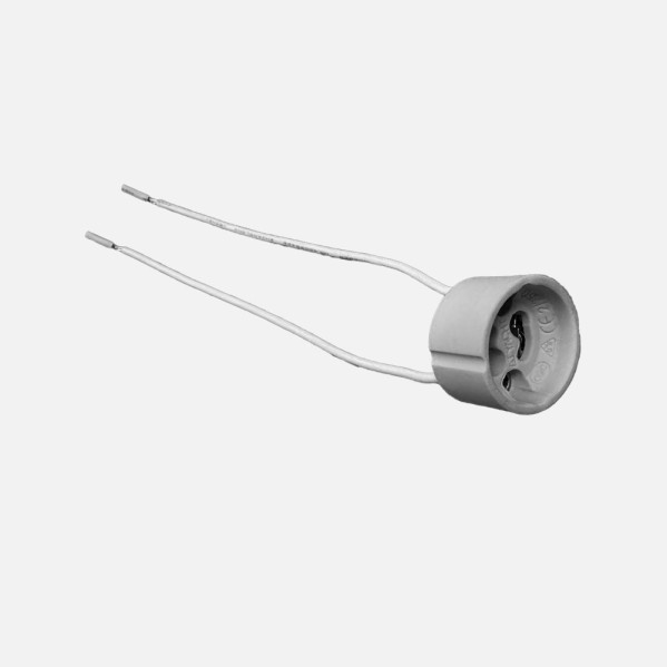 Portalampara De Ceramica Gu10 3x3x3 Cm Cable 15cm
